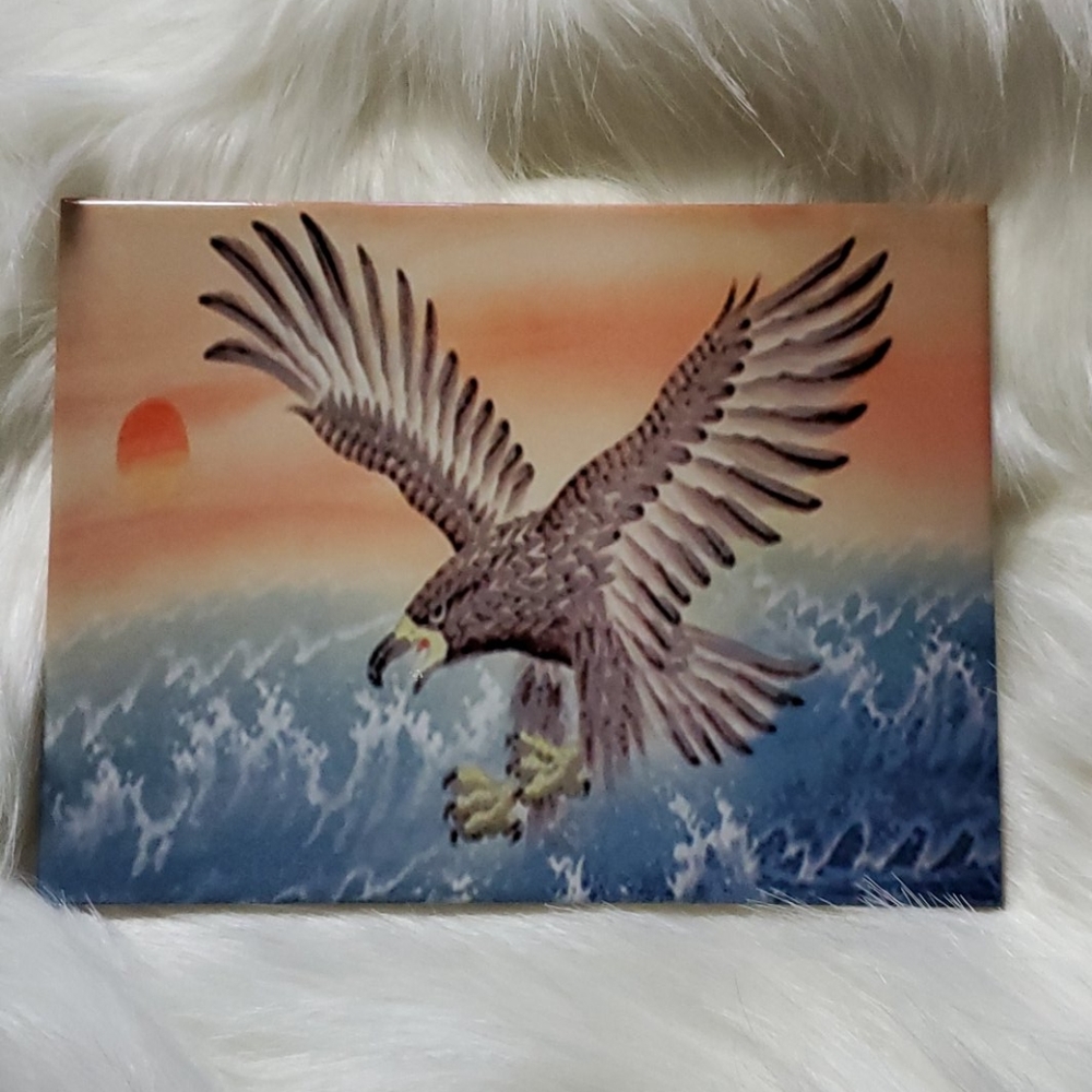 Unique laser imprinted tile - eagle